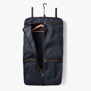 new FILSON Rugged Twill + Leather Folding Garment Bag